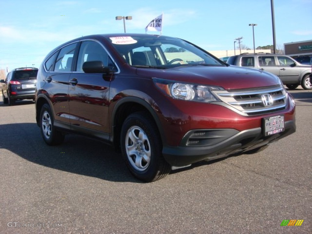 2012 CR-V LX - Basque Red Pearl II / Gray photo #9