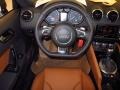 2014 Audi TT S Madras Brown Baseball-optic Leather Interior Steering Wheel Photo