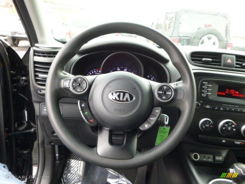 2014 Kia Soul + Black Honeycomb Woven Cloth Steering Wheel Photo #89279823
