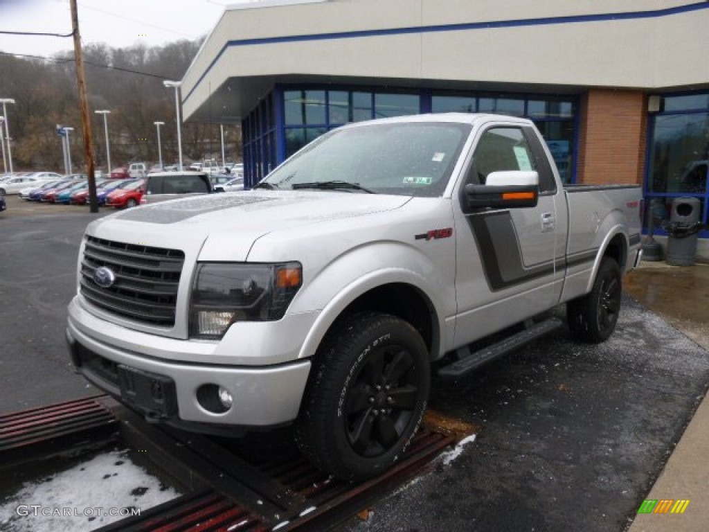 2014 F150 FX4 Tremor Regular Cab 4x4 - Ingot Silver / FX Appearance Black Leather/Alcantara photo #4