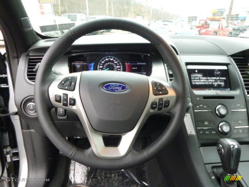 2014 Ford Taurus SEL AWD Charcoal Black Steering Wheel Photo #89282876