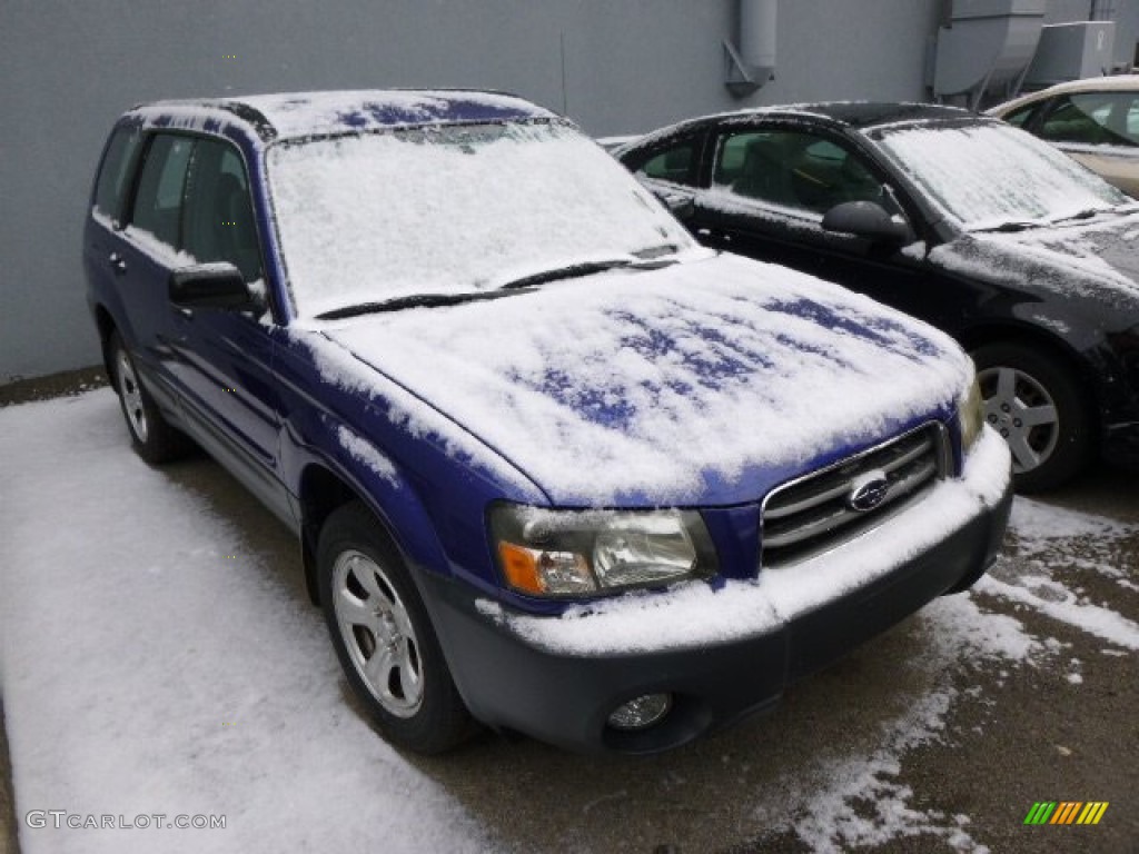 2004 Forester 2.5 X - Pacifica Blue Pearl / Gray photo #1