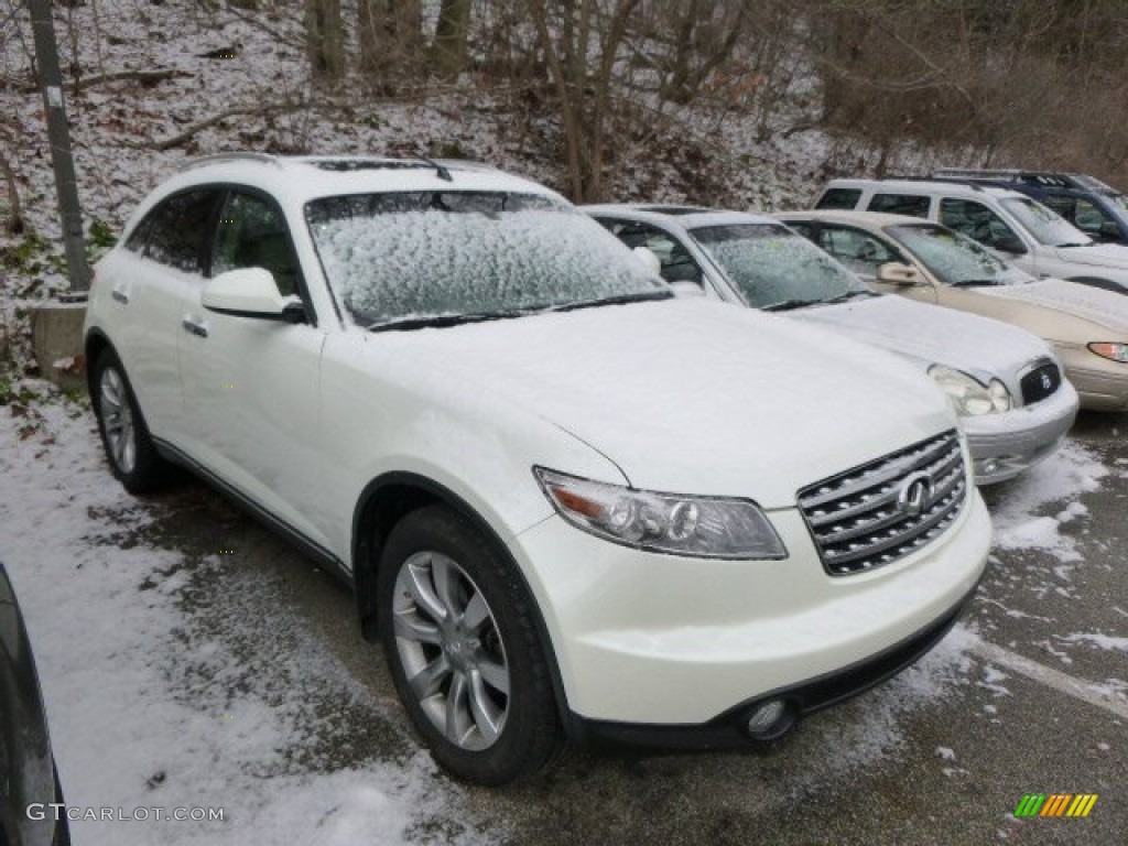 2004 FX 45 AWD - Ivory White Pearl / Black photo #1