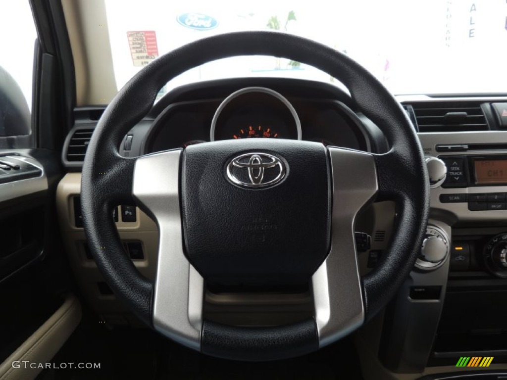 2010 Toyota 4Runner Limited Sand Beige Steering Wheel Photo #89283417