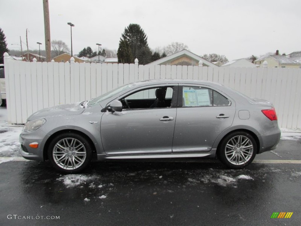 2011 Kizashi GTS AWD - Azure Gray Metallic / Black photo #2