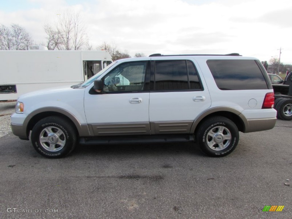 2003 Expedition Eddie Bauer 4x4 - Oxford White / Medium Parchment photo #2