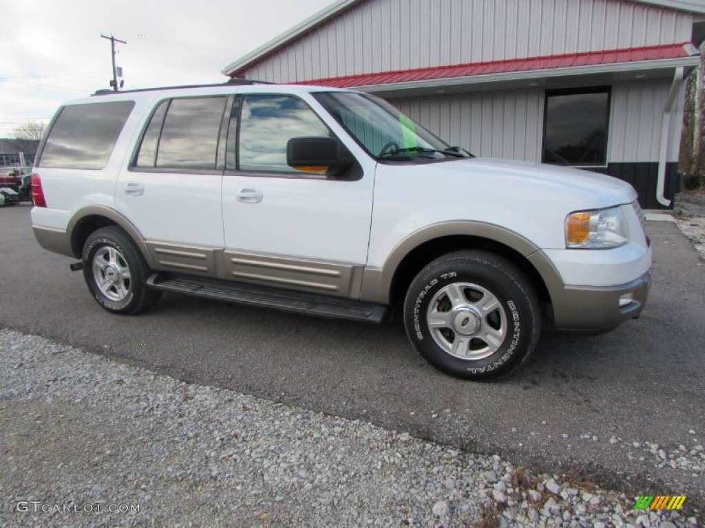 2003 Expedition Eddie Bauer 4x4 - Oxford White / Medium Parchment photo #7