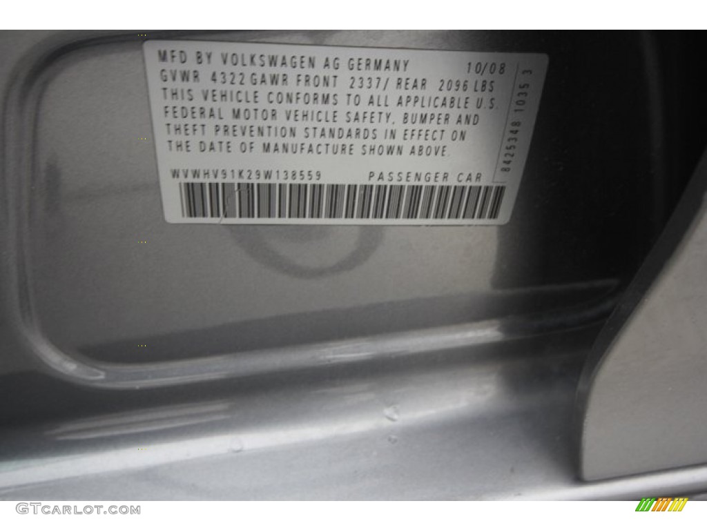 2009 GTI 4 Door - United Grey Metallic / Interlagos Black Cloth photo #37