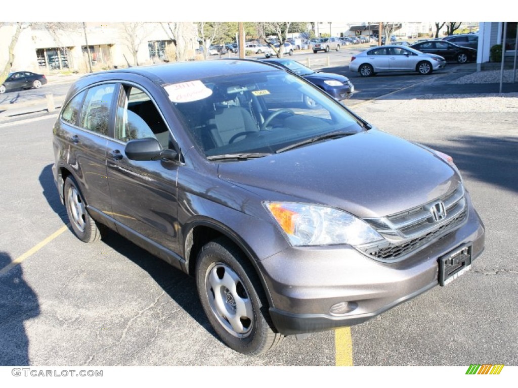 2011 CR-V LX 4WD - Urban Titanium Metallic / Black photo #3