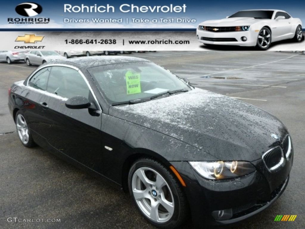 2008 3 Series 328i Convertible - Jet Black / Saddle Brown/Black photo #1