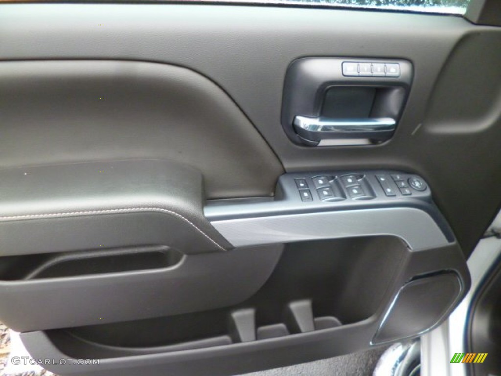 2014 Chevrolet Silverado 1500 LTZ Z71 Double Cab 4x4 Jet Black Door Panel Photo #89293787