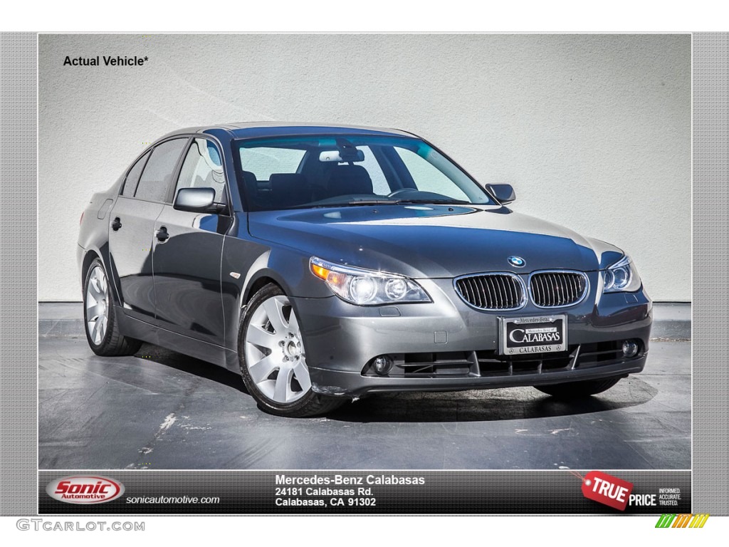 2007 5 Series 530i Sedan - Titanium Grey Metallic / Black photo #1