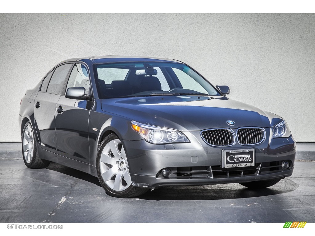 2007 5 Series 530i Sedan - Titanium Grey Metallic / Black photo #11