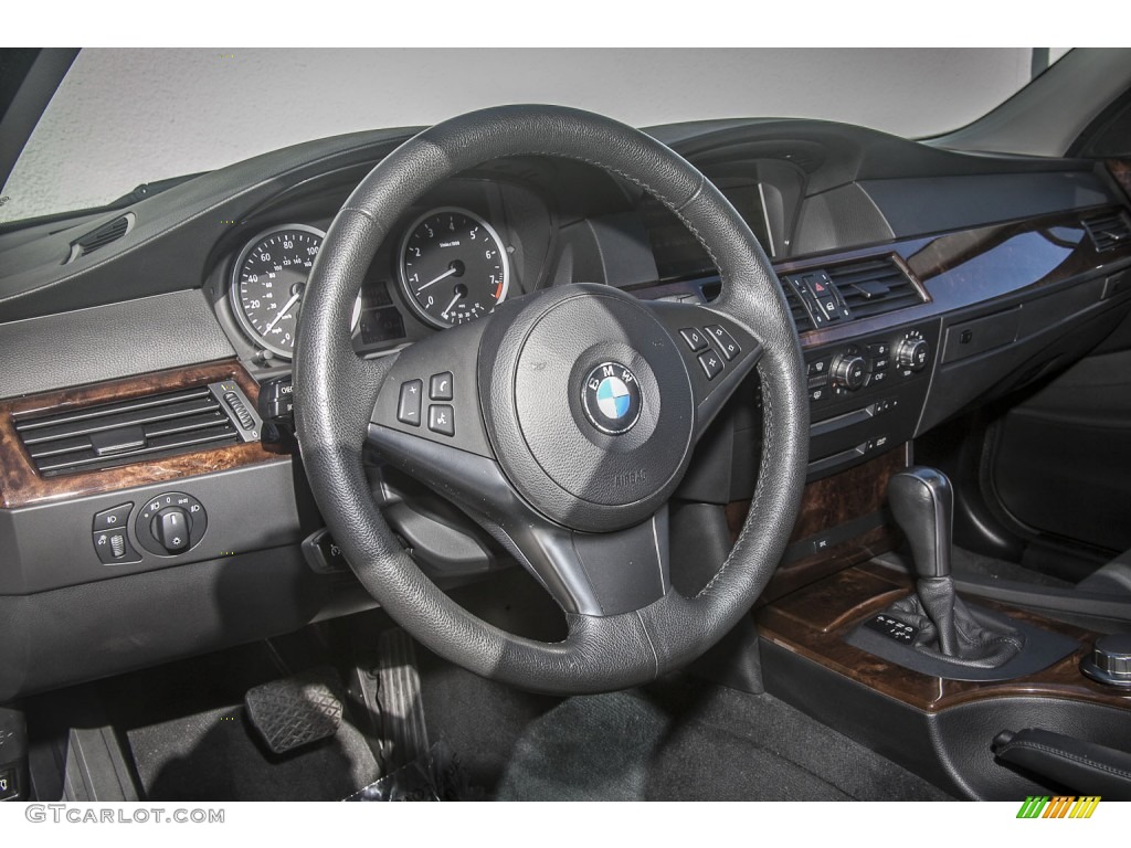 2007 5 Series 530i Sedan - Titanium Grey Metallic / Black photo #17