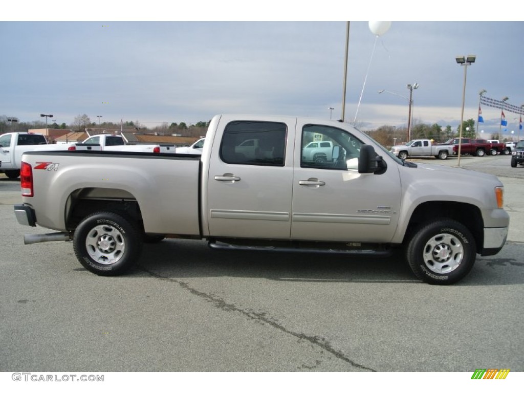 2008 Sierra 2500HD SLT Z71 Crew Cab 4x4 - Silver Birch Metallic / Dark Titanium/Light Titanium photo #6