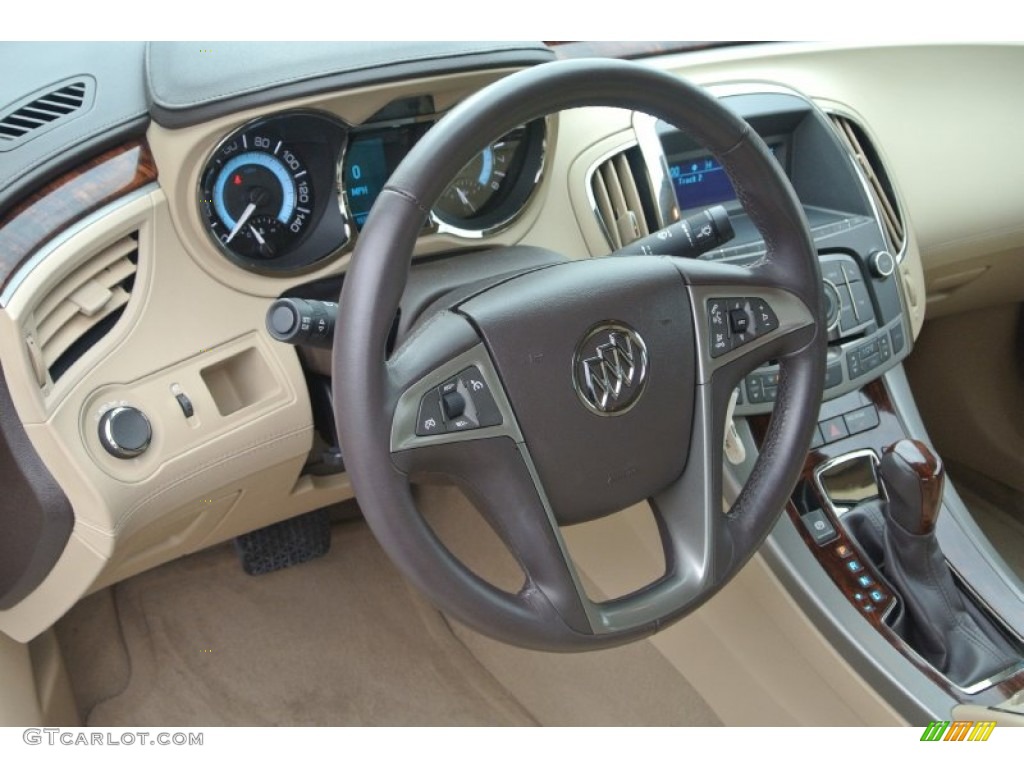 2011 Buick LaCrosse CX Cocoa/Cashmere Steering Wheel Photo #89298798