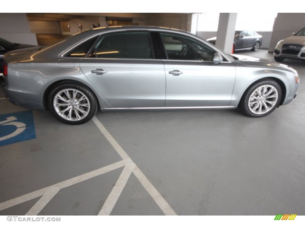 2011 A8 L 4.2 FSI quattro - Quartz Grey Metallic / Black photo #9