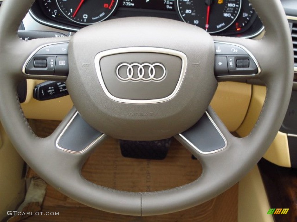 2014 A6 2.0T quattro Sedan - Havanna Black Metallic / Velvet Beige photo #16