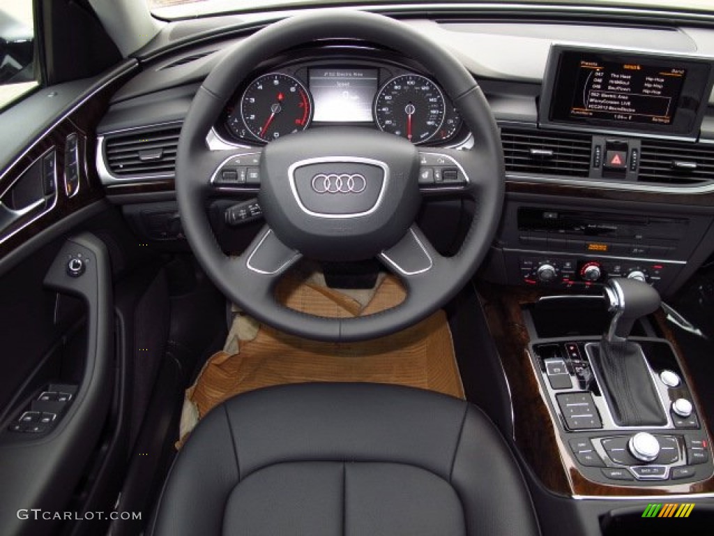 2014 Audi A6 2.0T Sedan Black Dashboard Photo #89300082