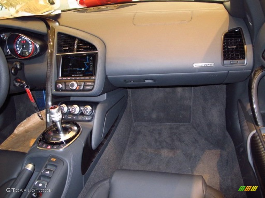 2014 Audi R8 Spyder V10 Black Dashboard Photo #89300376