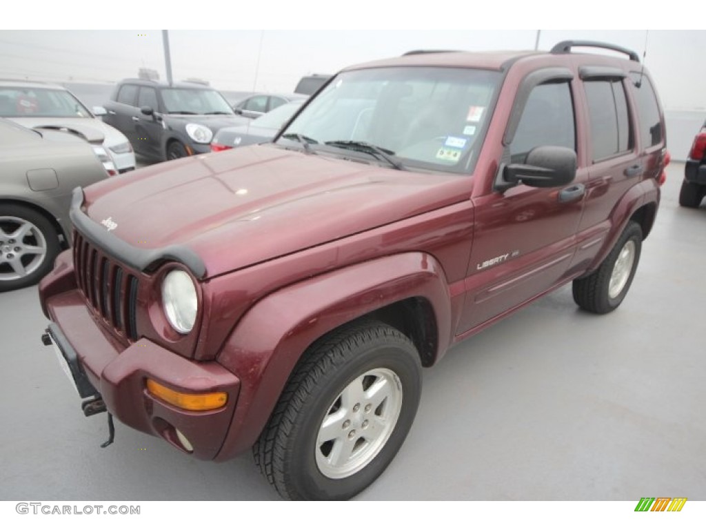 Dark Garnet Red Pearlcoat 2002 Jeep Liberty Limited 4x4 Exterior Photo #89301188