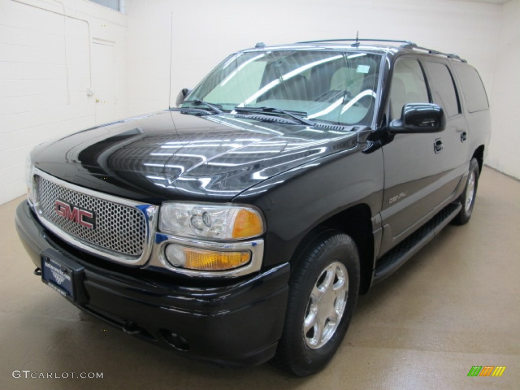 2004 Yukon XL Denali AWD - Onyx Black / Stone Gray photo #4