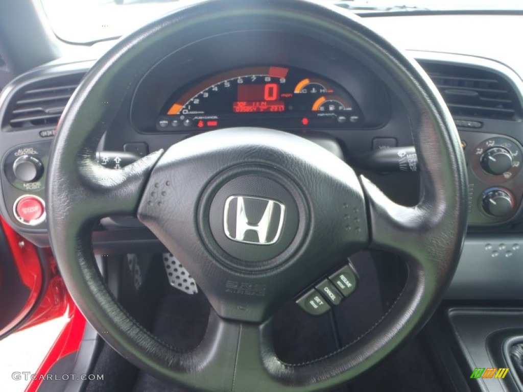 2006 Honda S2000 Roadster Black Steering Wheel Photo #89301803