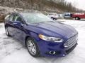 2014 Deep Impact Blue Ford Fusion SE EcoBoost  photo #1