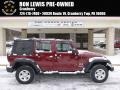 Red Rock Crystal Pearl 2009 Jeep Wrangler Unlimited X 4x4