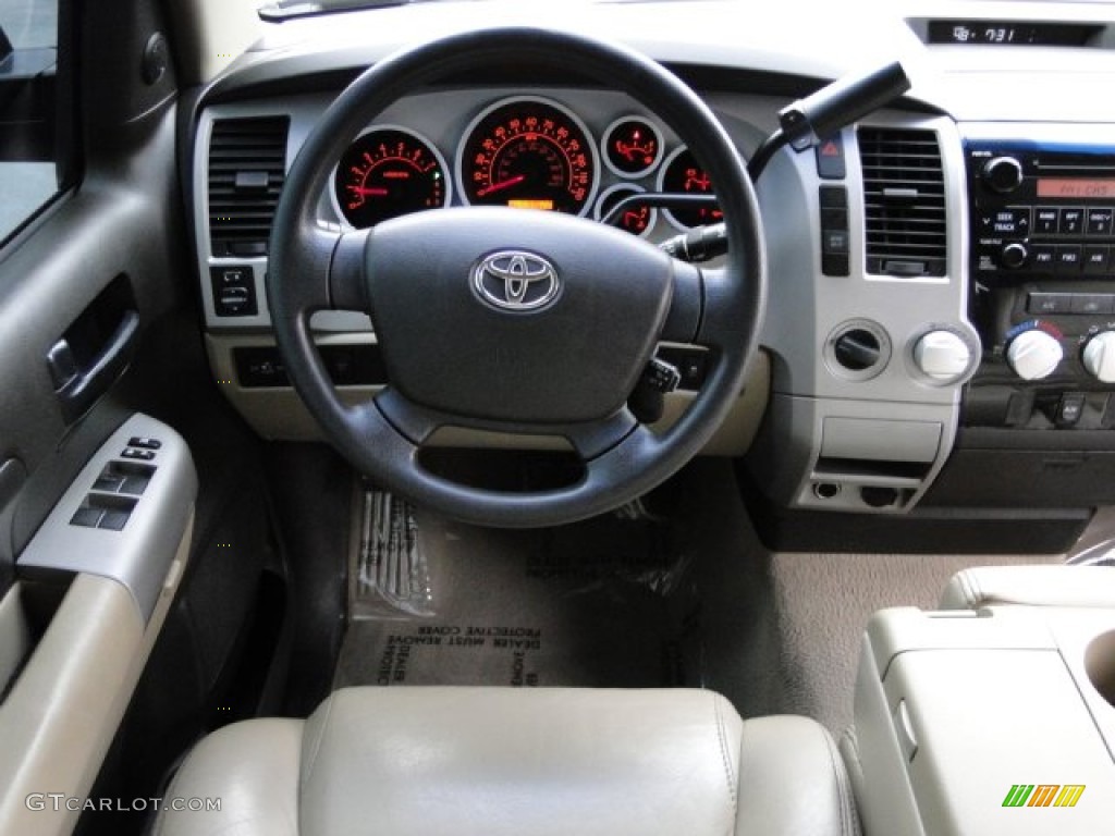 2008 Tundra SR5 CrewMax 4x4 - Black / Beige photo #13