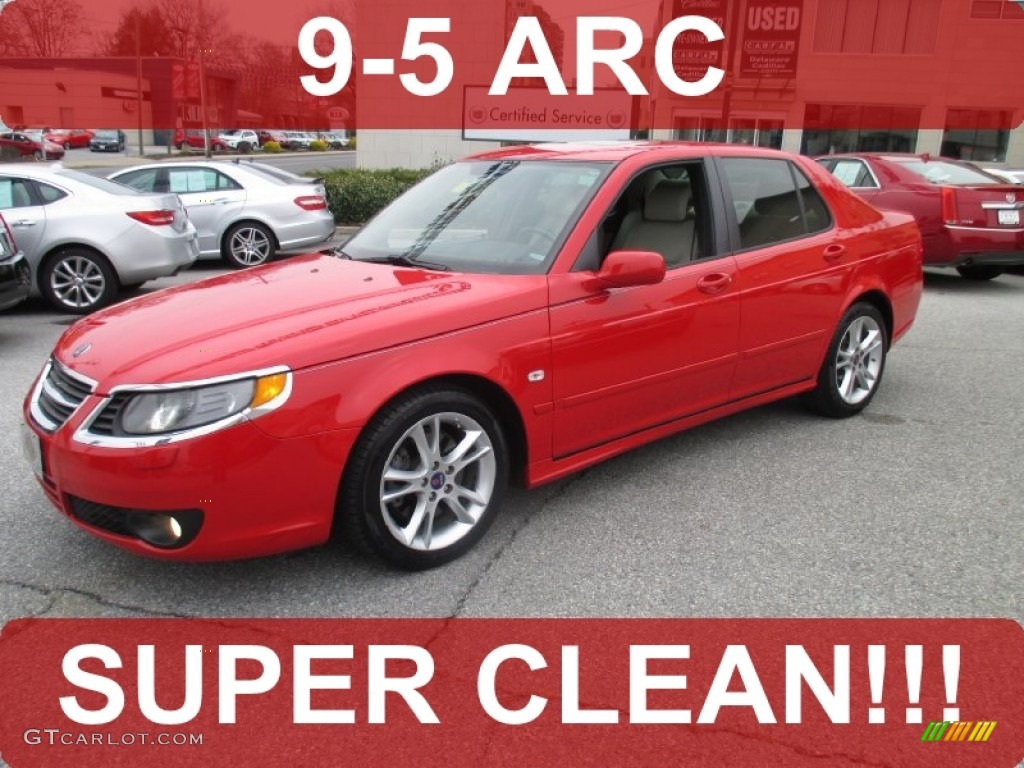 2008 Laser Red Saab 9-5 2.3T Sedan #89300668 | GTCarLot.com - Car Color  Galleries