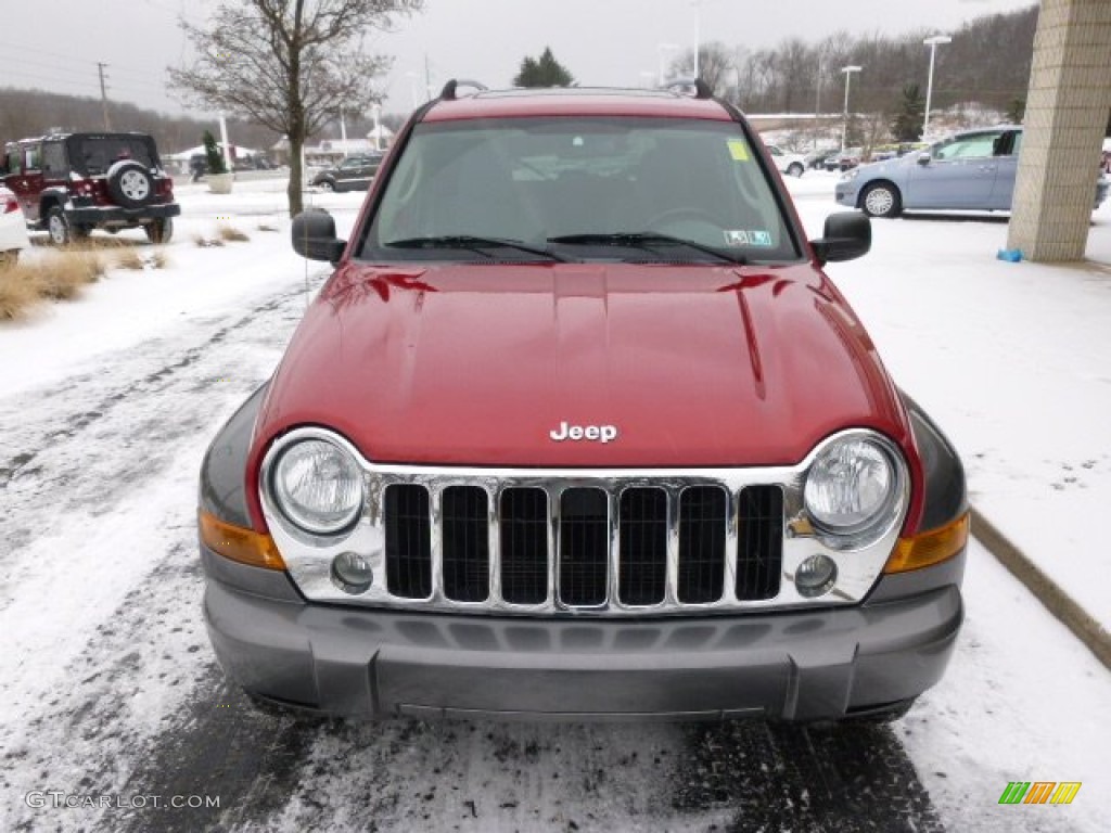 2006 Liberty Sport 4x4 - Inferno Red Pearl / Medium Slate Gray photo #3