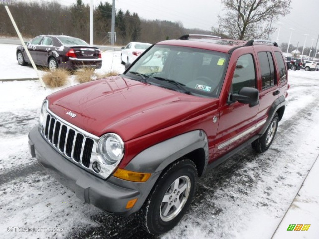 2006 Liberty Sport 4x4 - Inferno Red Pearl / Medium Slate Gray photo #4