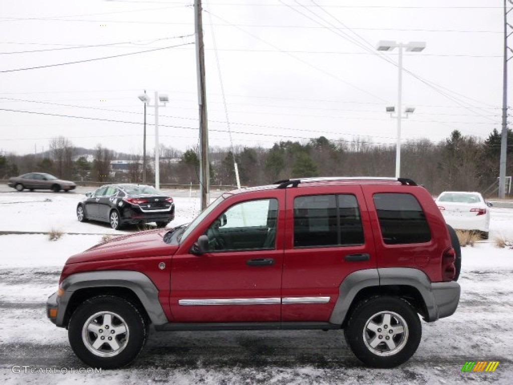 2006 Liberty Sport 4x4 - Inferno Red Pearl / Medium Slate Gray photo #5