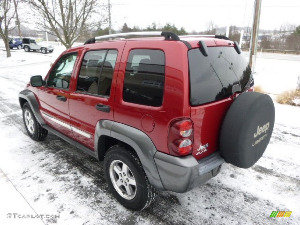 2006 Liberty Sport 4x4 - Inferno Red Pearl / Medium Slate Gray photo #6