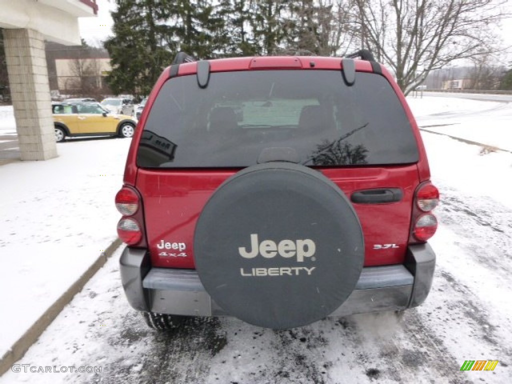 2006 Liberty Sport 4x4 - Inferno Red Pearl / Medium Slate Gray photo #7
