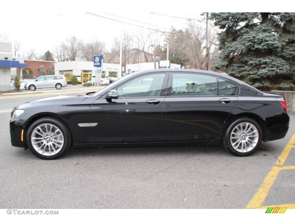 Black Sapphire Metallic 2013 BMW 7 Series 750Li xDrive Sedan Exterior Photo #89306210