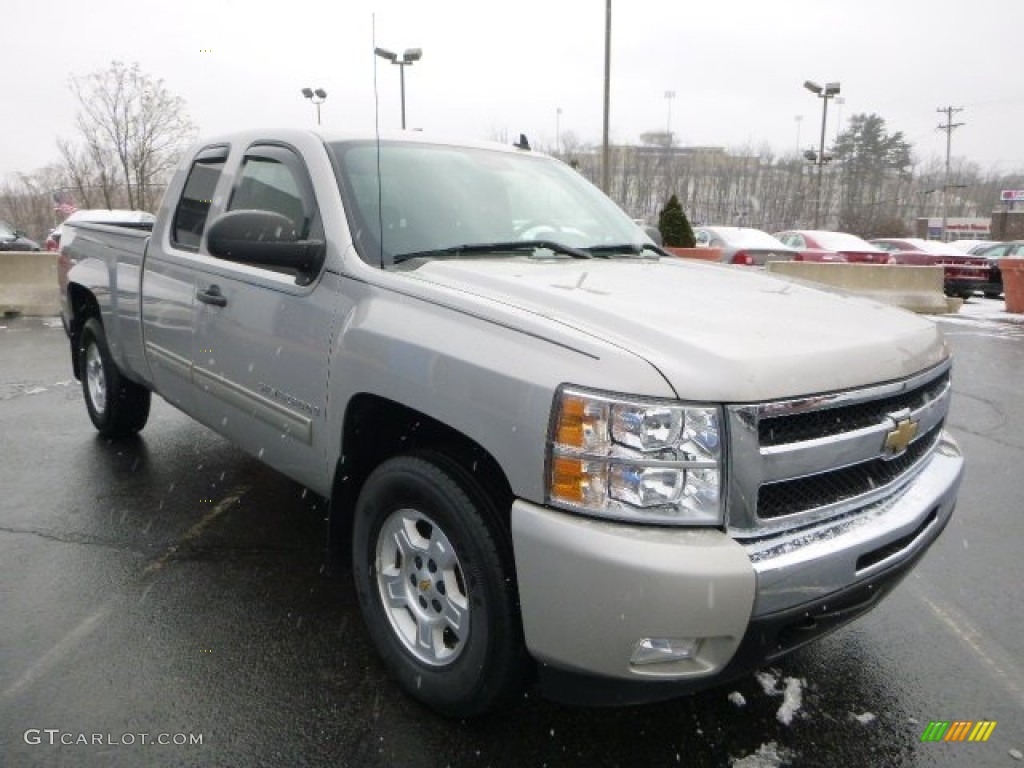 Silver Birch Metallic 2009 Chevrolet Silverado 1500 LT Extended Cab 4x4 Exterior Photo #89307612