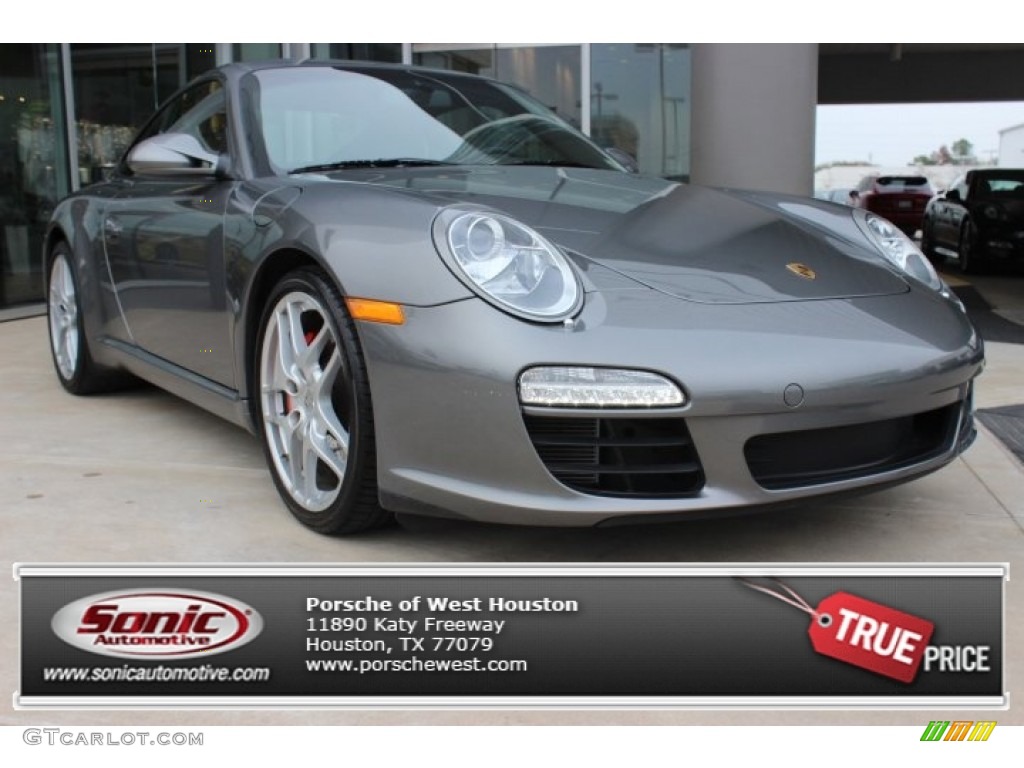 2009 911 Carrera S Coupe - Meteor Grey Metallic / Black photo #1