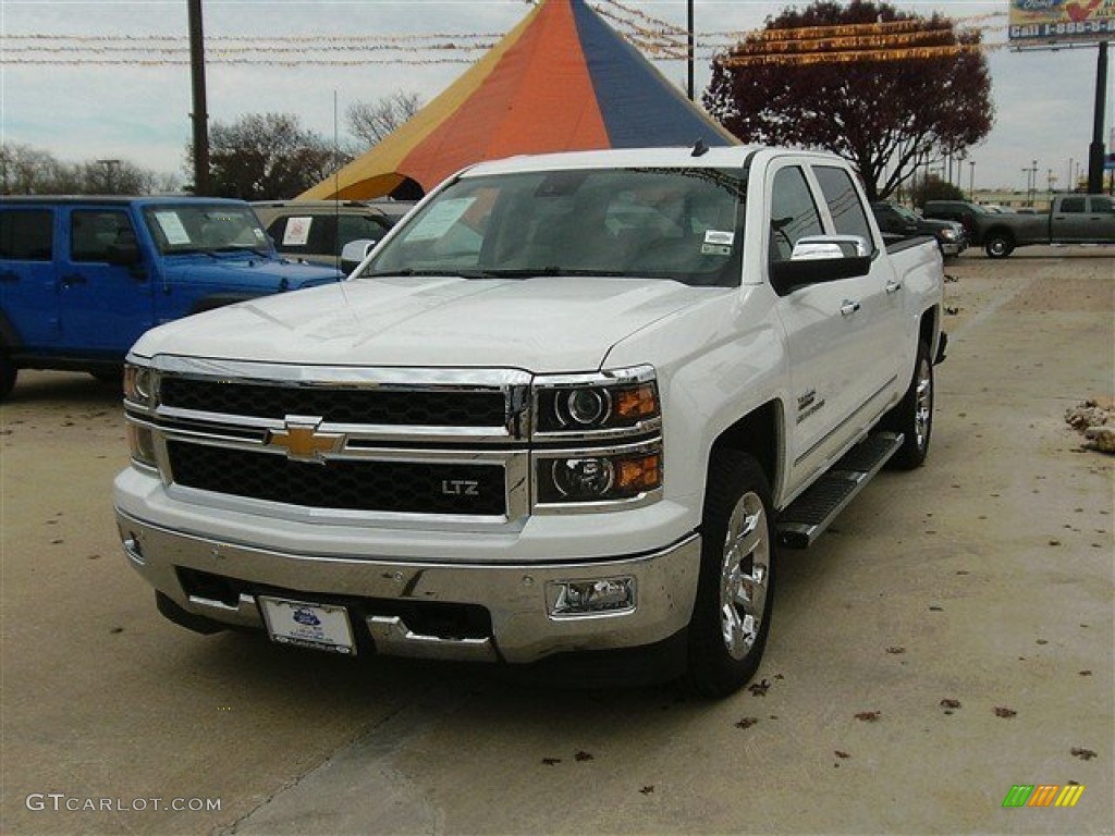 2014 Silverado 1500 LTZ Crew Cab 4x4 - Summit White / Cocoa/Dune photo #3