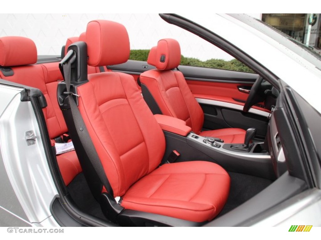 2011 3 Series 328i Convertible - Titanium Silver Metallic / Coral Red/Black Dakota Leather photo #26