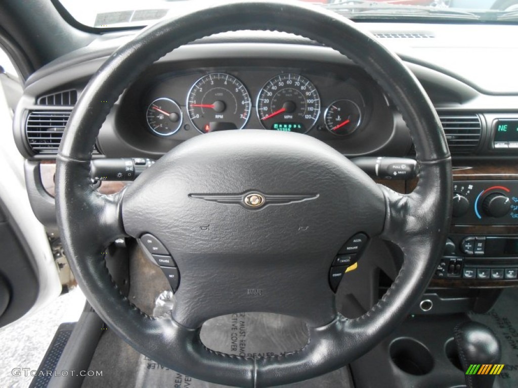 2004 Chrysler Sebring LXi Convertible Dark Slate Gray Steering Wheel Photo #89314085
