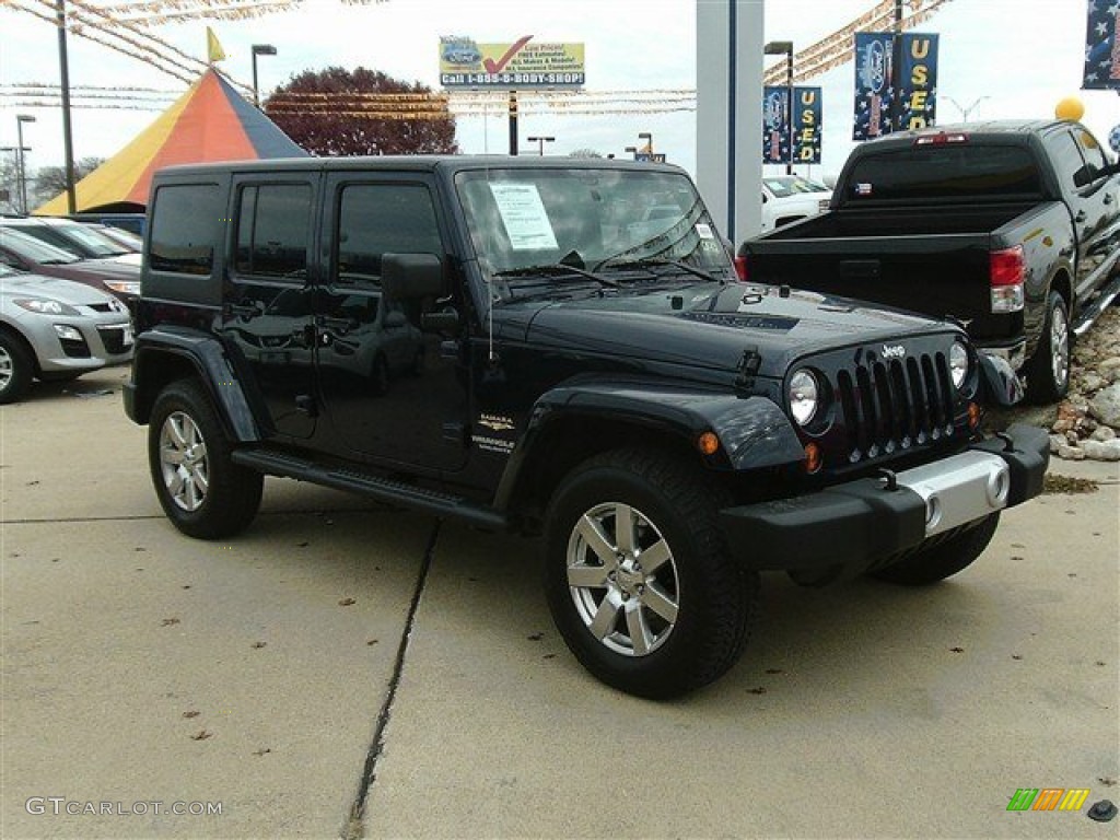 2013 Wrangler Unlimited Sahara 4x4 - True Blue Pearl / Black photo #6