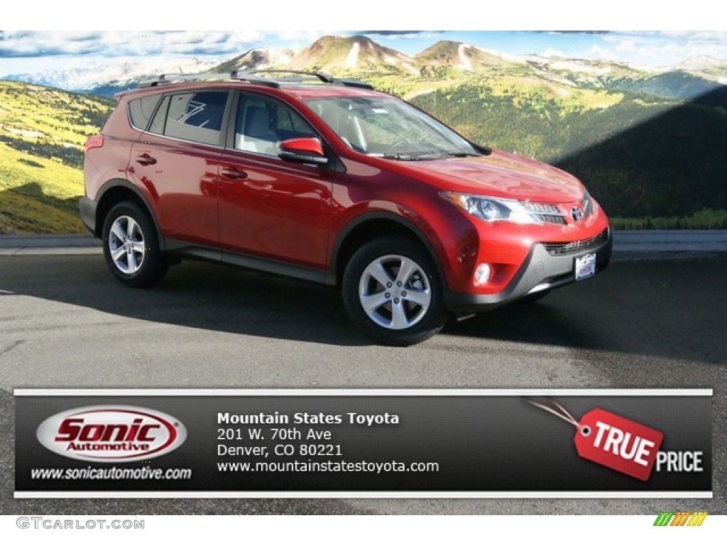 2014 RAV4 XLE AWD - Barcelona Red Metallic / Ash photo #1