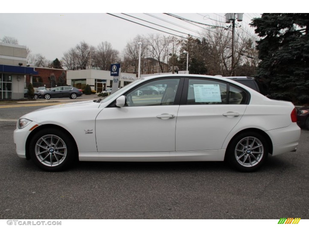 2010 3 Series 328i xDrive Sedan - Alpine White / Beige photo #6