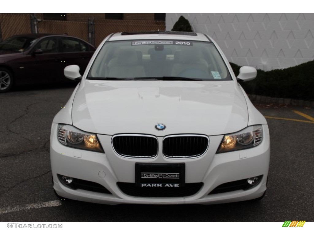 2010 3 Series 328i xDrive Sedan - Alpine White / Beige photo #8