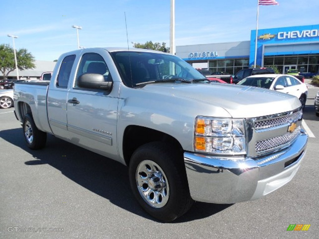 2013 Silverado 1500 LT Extended Cab - Silver Ice Metallic / Ebony photo #10