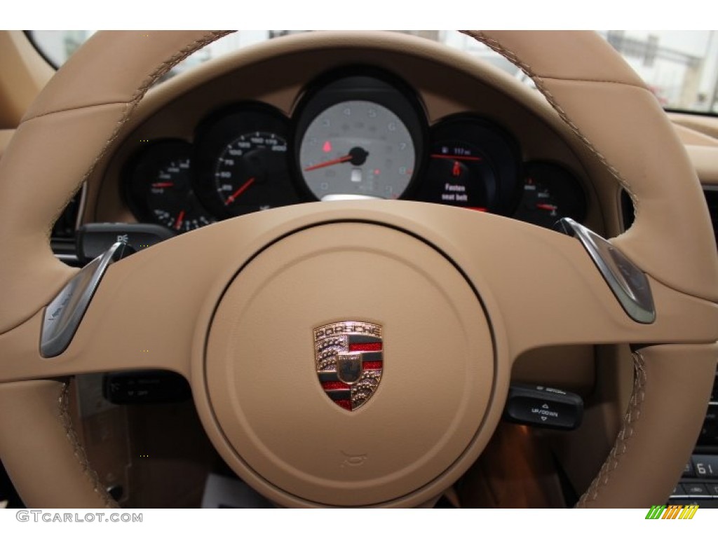 2014 Porsche 911 Carrera S Coupe Luxor Beige Steering Wheel Photo #89318186
