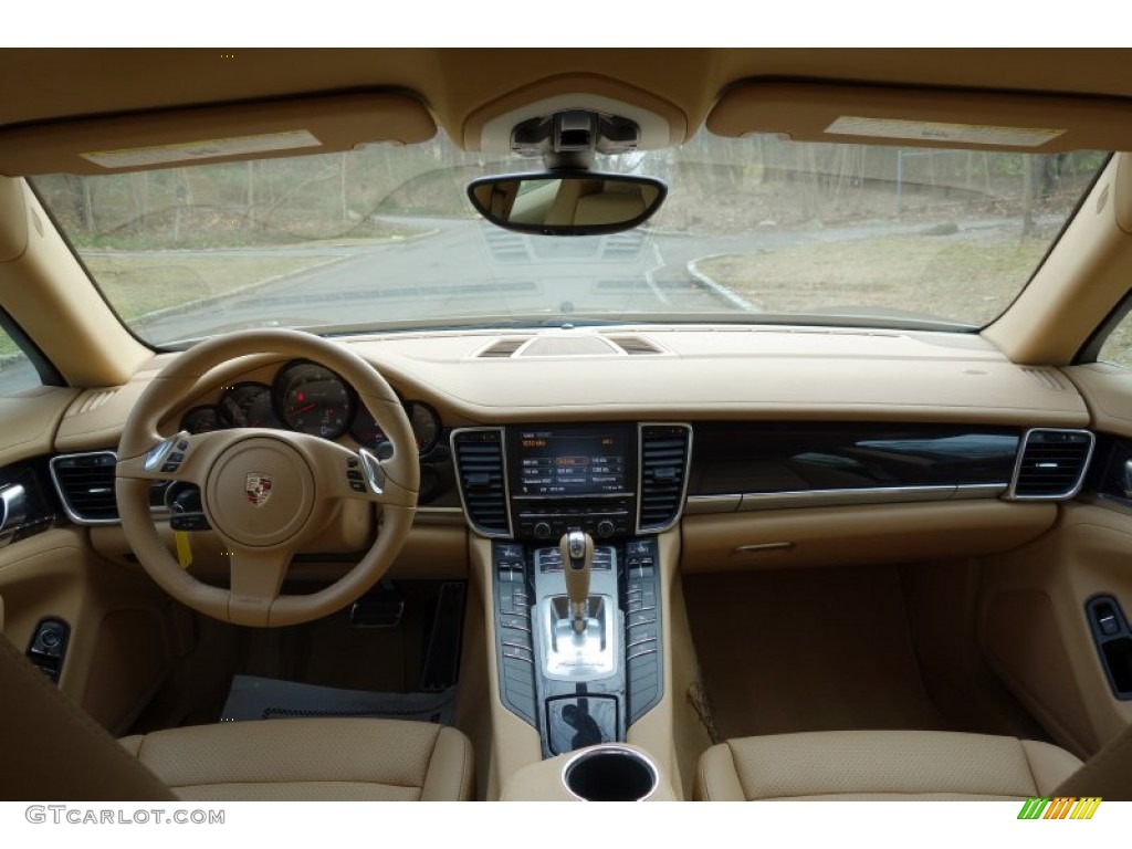 2011 Porsche Panamera 4 Luxor Beige Dashboard Photo #89320178