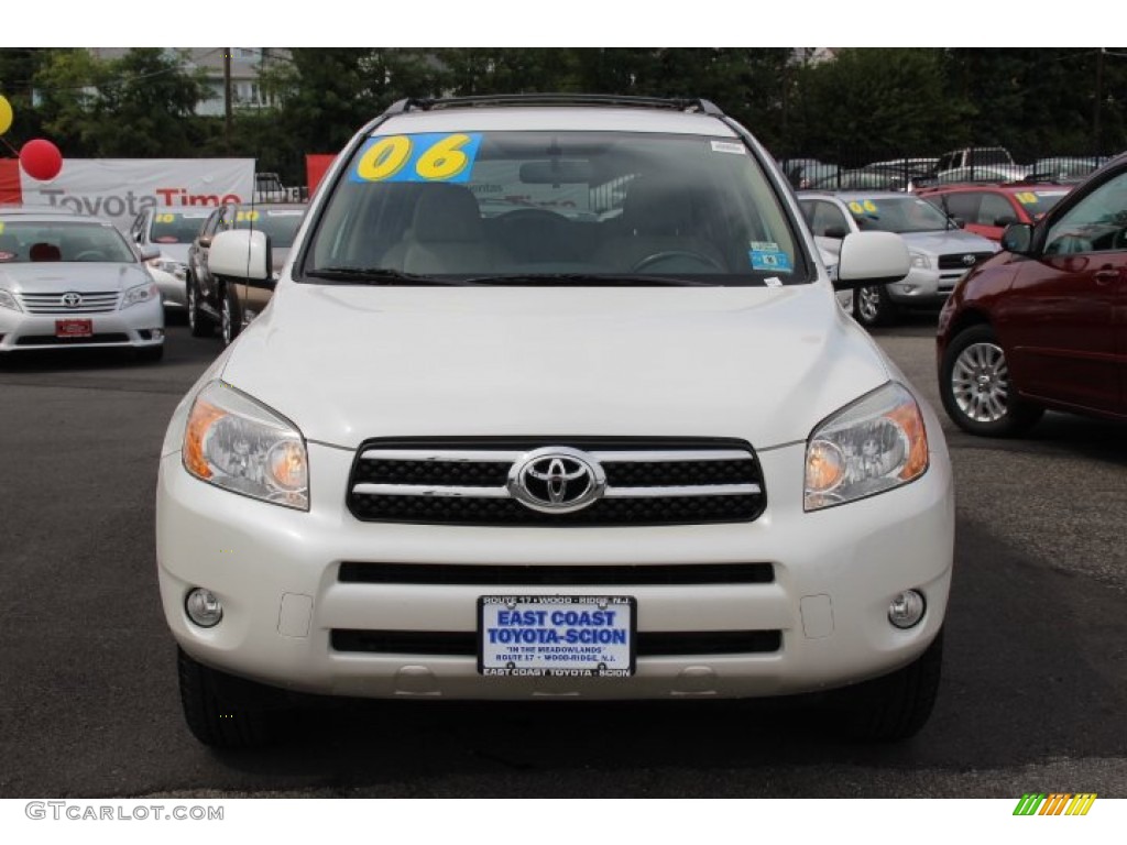 2006 RAV4 Limited 4WD - Blizzard White Pearl / Taupe photo #2